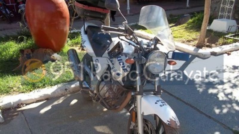 Derrapó un policía