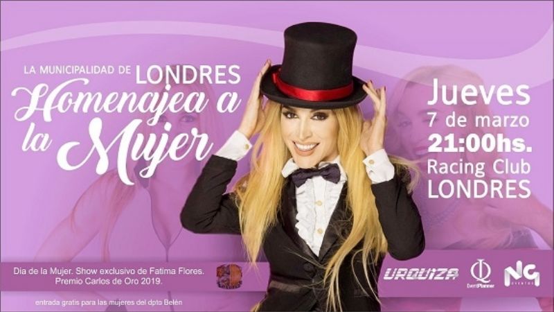 Fátima Flores se presentará en Londres, por el Día Internacional de la Mujer
