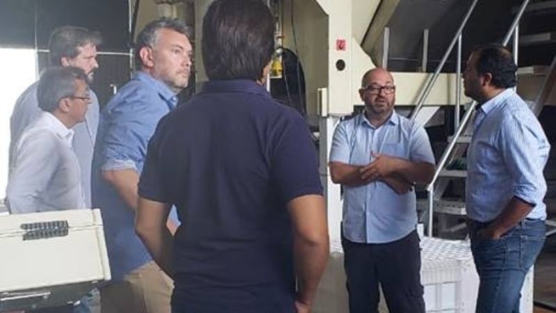 Sánchez se reunió con el grupo Peñaflor de Bodega El Esteco en Chañar Punco