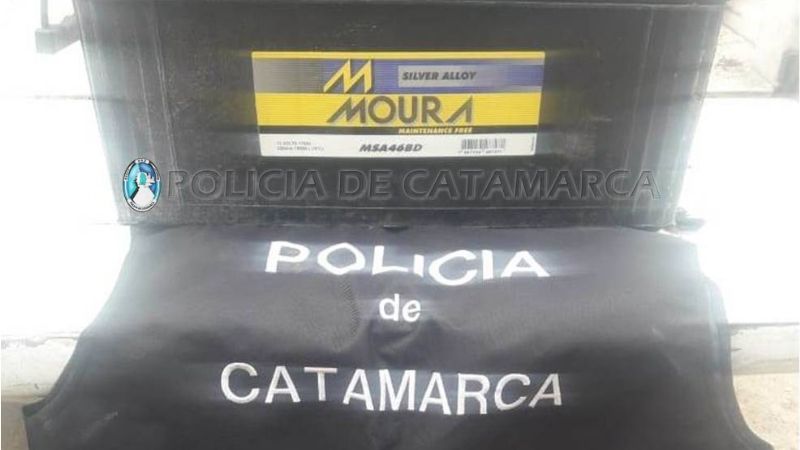 Recuperan una batería robada en Fray Mamerto Esquiú