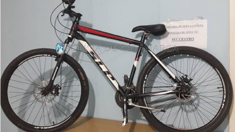 Recuperan una bicicleta sustraída en Capayán