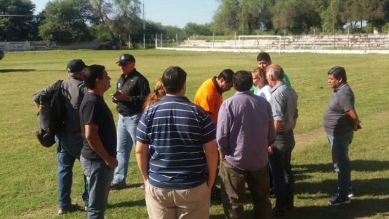Llegó helicóptero a Chumbicha para evaluar daños