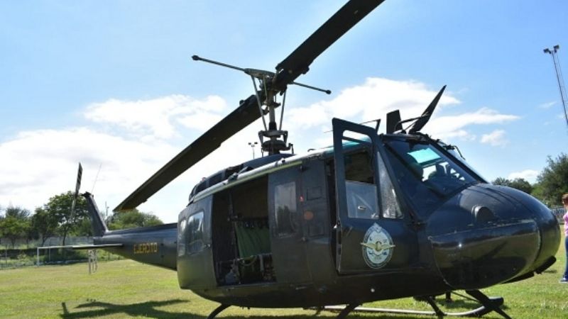 Llegó helicóptero a Chumbicha para evaluar daños