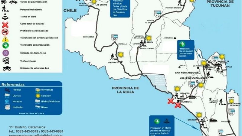 Estado de las rutas nacionales