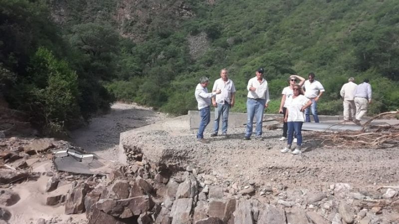 Supervisaron los daños en La Cébila