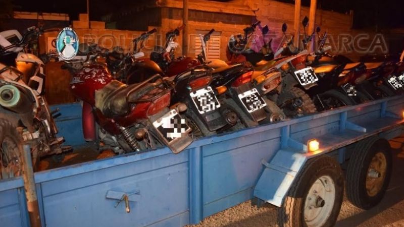 Mega operativo de control: 58 arrestados y 16 motos secuestradas