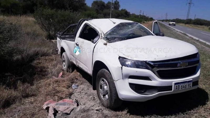 Vuelco en la ruta 157