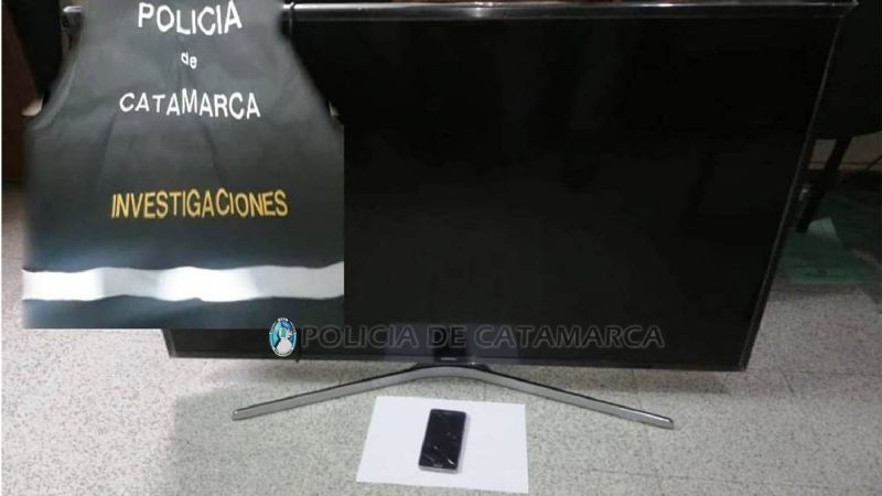 Recuperan un televisor y un celular sustraídos en la Capital