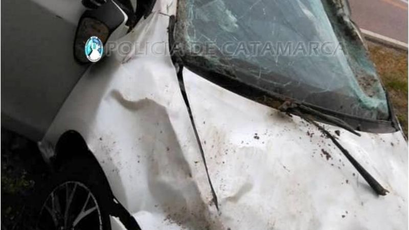 Mujer herida tras un vuelco en Belén