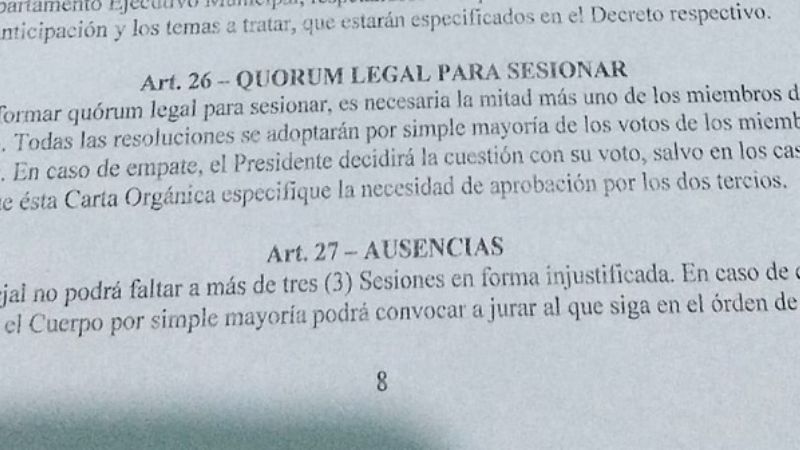 Quórum legal: la mitad de 5 más 1