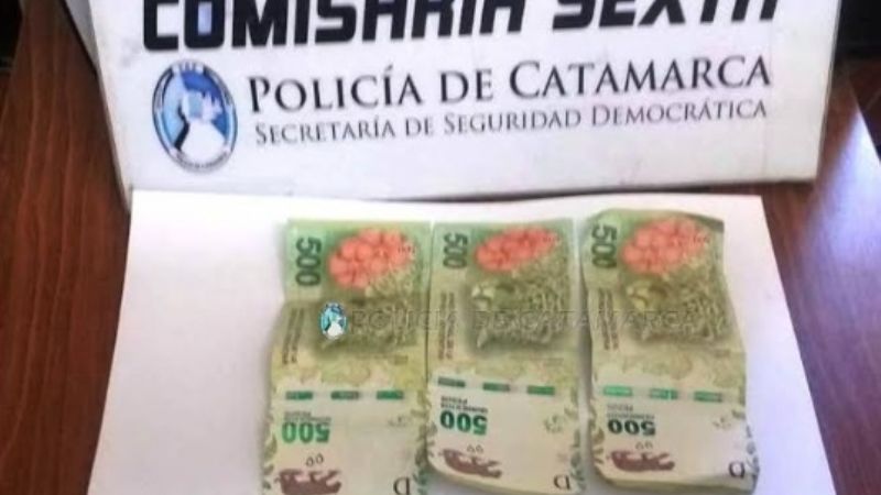 Recuperan $1500 robados