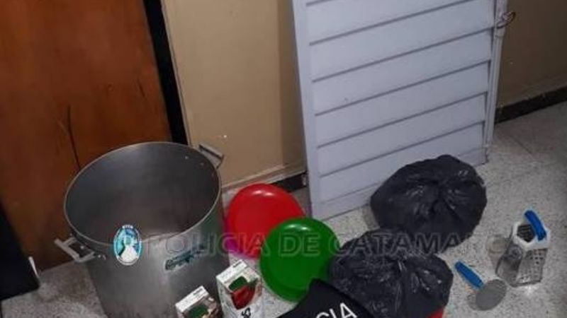 Recuperan alimentos y vajilla robados de un comedor comunitario