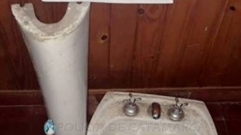 Secuestran un lavatorio