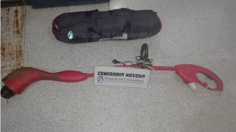 Atrapan a un joven y un menor por el robo de una bordeadora