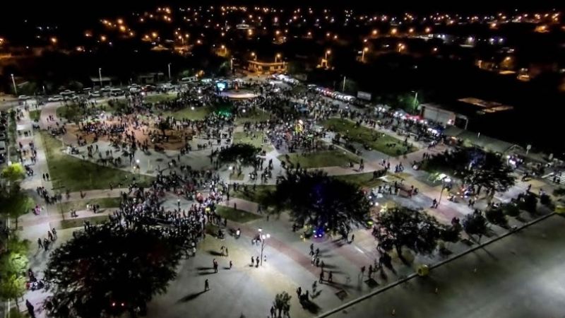 Senadores acompañaron la inauguración de la Plaza Las Américas en Santa María