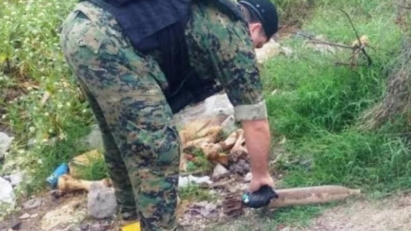 Encuentran un proyectil de mortero