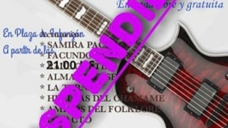 Suspenden festival por la lluvia