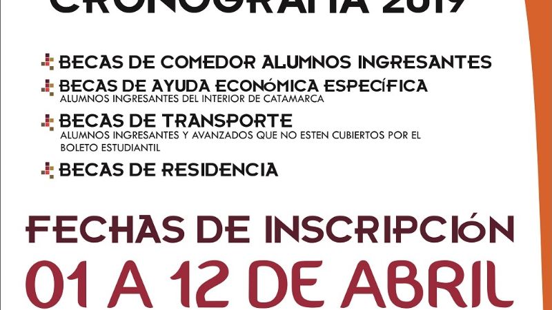 Inscripciones Becas 2019