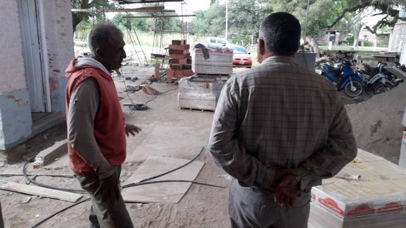 El senador Noriega recorrió obras en Paclín