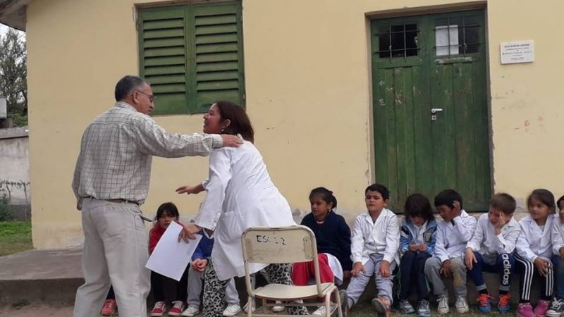 El senador Noriega recorrió obras en Paclín