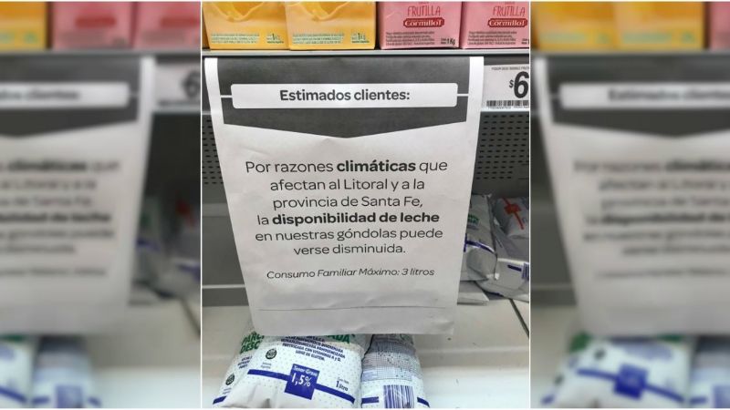 Advierten que habrá faltante de leche hasta mayo