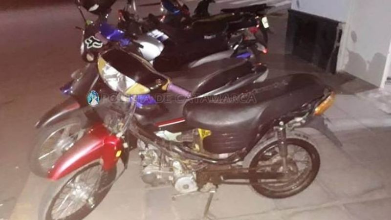 Retienen una decena de motos en un control en Valle Viejo
