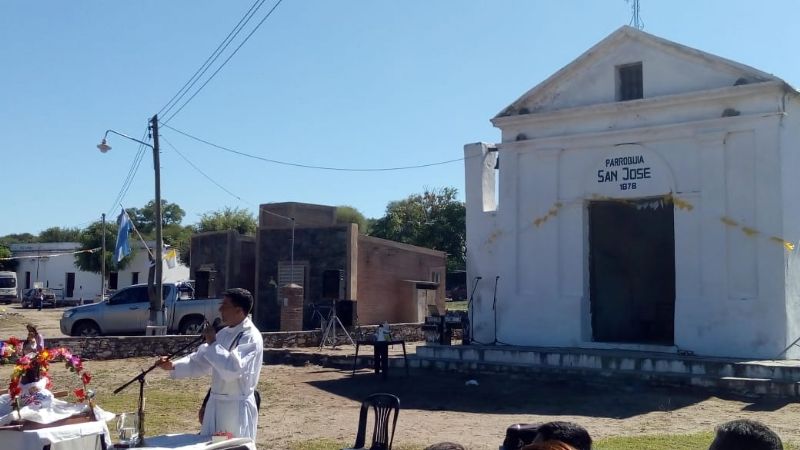 Procesión en honor al patrono San José en Río de La Dorada