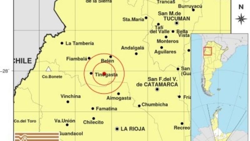 Por tercer día consecutivo, se movió la tierra en Tinogasta