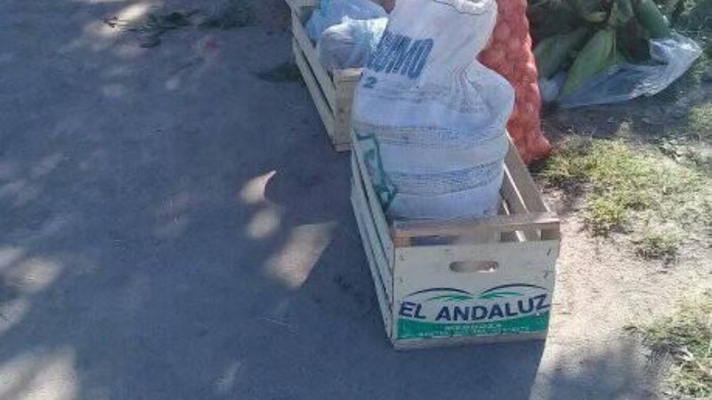 Joven vende verduras para poder estudiar