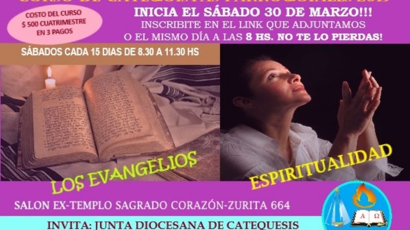Invitan a curso para catequistas parroquiales