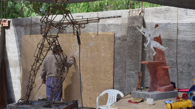 Se avanza con la obra de la plazoleta y monumento a los Héroes de Malvinas
