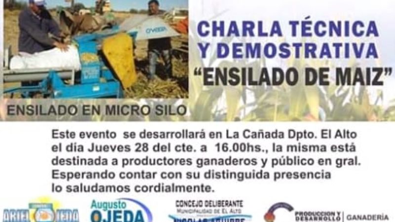 Charla técnica y demostrativa sobre ensilado de maíz en El Alto