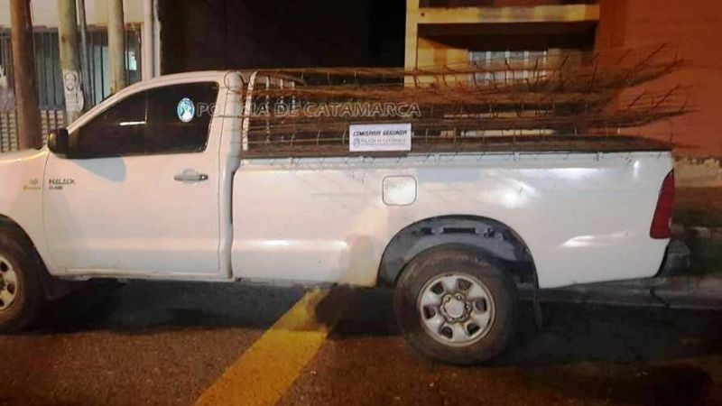 Robó mallas metálicas y las cargó en una Hilux: fue detenido