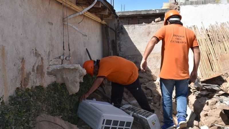 Cedió el techo de una vivienda y un hombre se salvó milagrosamente