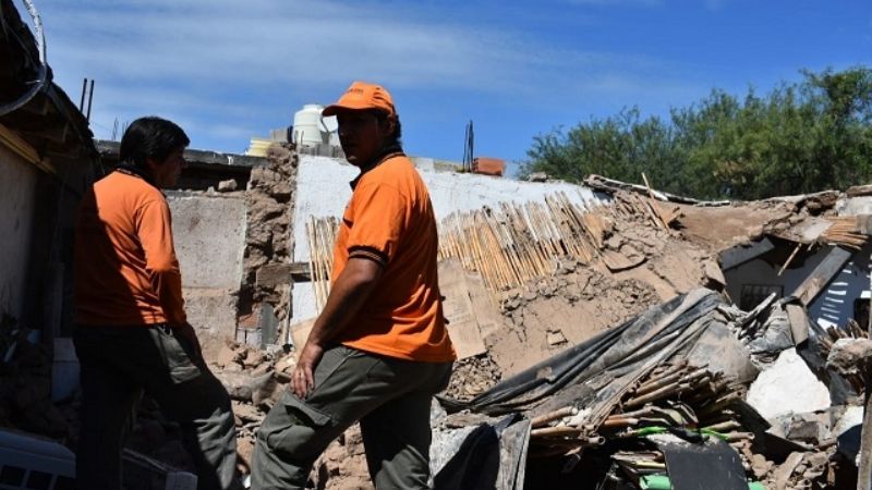 Cedió el techo de una vivienda y un hombre se salvó milagrosamente