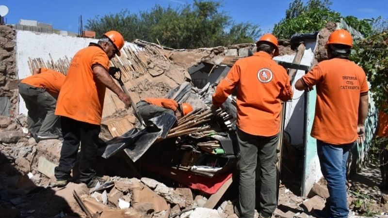 Cedió el techo de una vivienda y un hombre se salvó milagrosamente