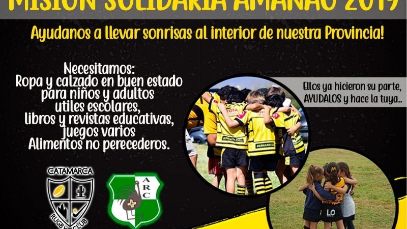 Infantiles de Catamarca Rugby emprenden misión solidaria