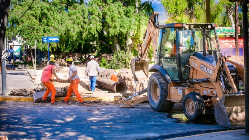 Obra de desagües pluviales en Belgrano y Legisladores