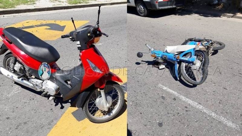 Dos heridos en choque de motos