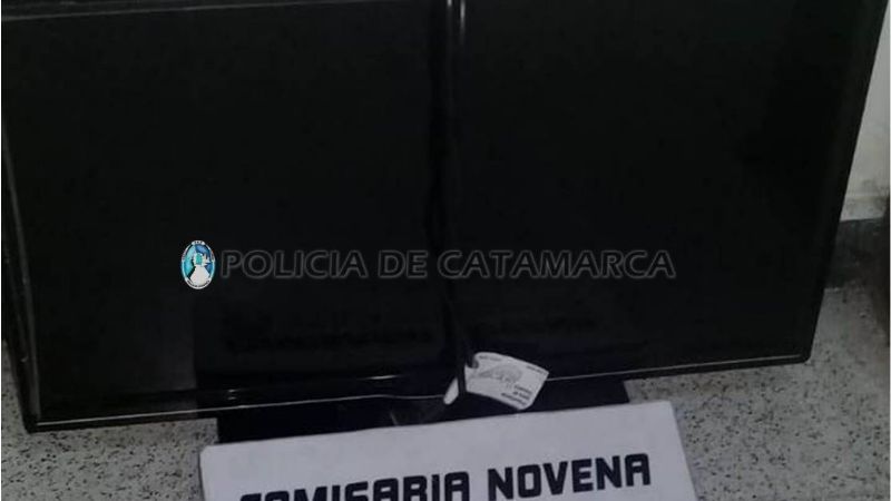 Aprehenden a un joven y secuestran un televisor