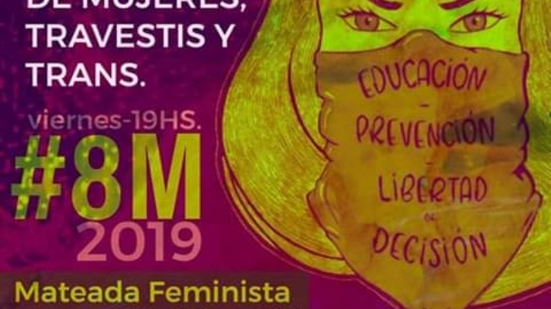 Convocan a un paro nacional de mujeres, trans y travestis en Recreo