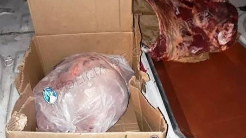 Conducía alcoholizado una combi de una empresa de sepelio y llevaba 35 Kg. de carne