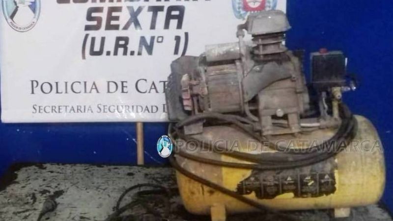 Compró un compresor a $50 y lo entregó a la Policía
