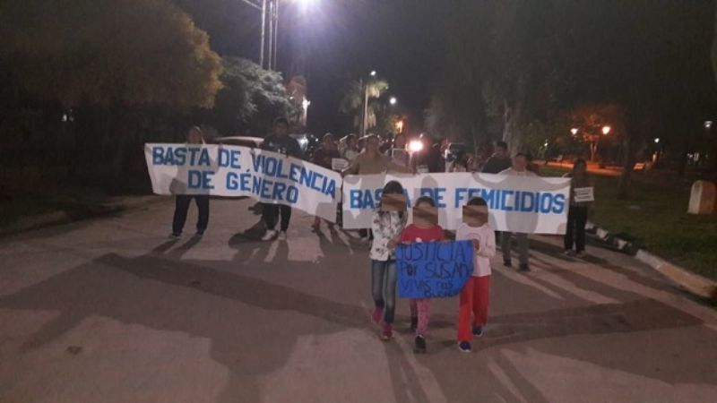 Marcha contra la violencia de género en Bañado de Ovanta