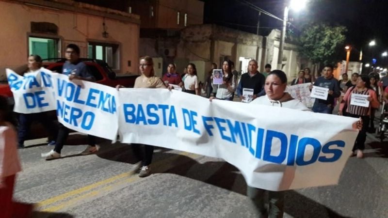 Marcha contra la violencia de género en Bañado de Ovanta