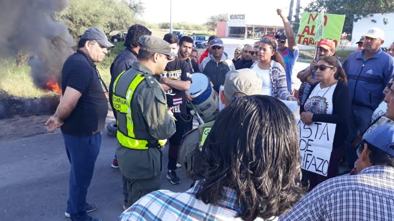 Piquete en la ruta 157 contra el tarifazo