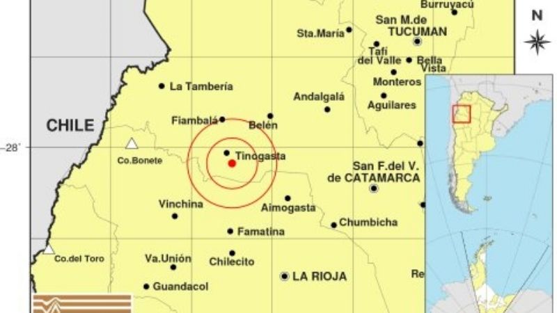 Sismo cerca de Tinogasta