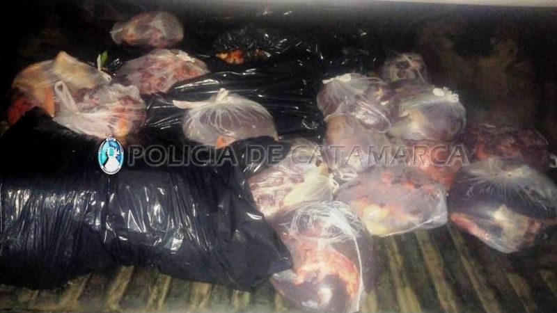 Llevaba 200 kilos de carne en una camioneta