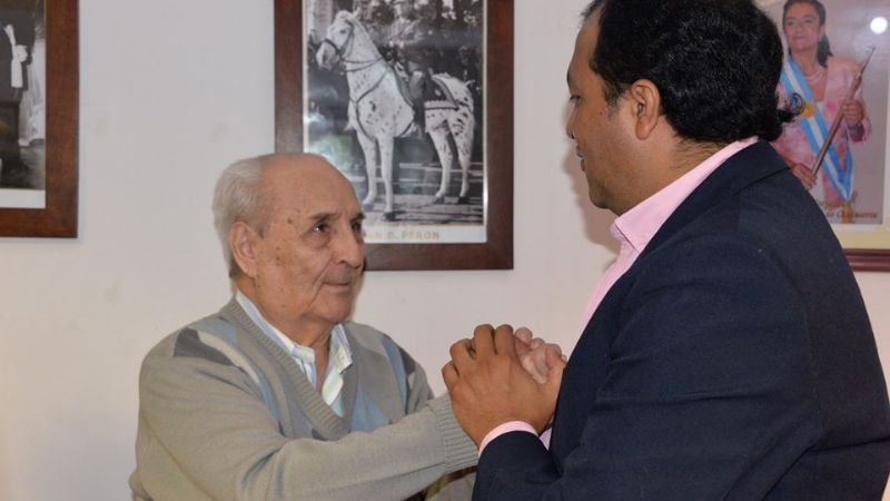 El intendente Sánchez recibió al hijo de Margarita Palacios junto a su familia