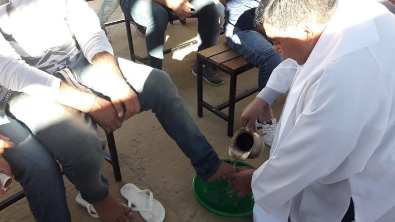 Misa de Institución de la Eucaristía y lavatorio de los pies en la cárcel de varones